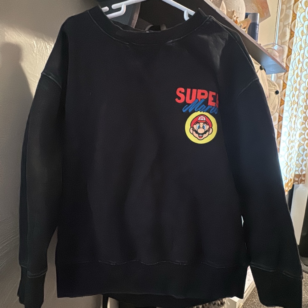 Super Mario Kids' Black Sweatshirt